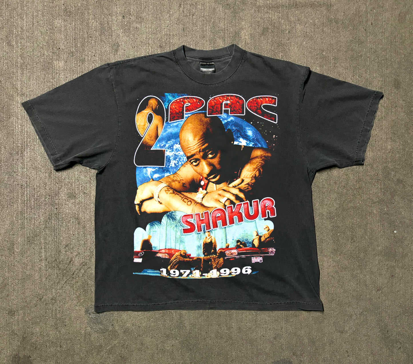 Vintage 1996 2 Pac No More Pain Memorial Shirt